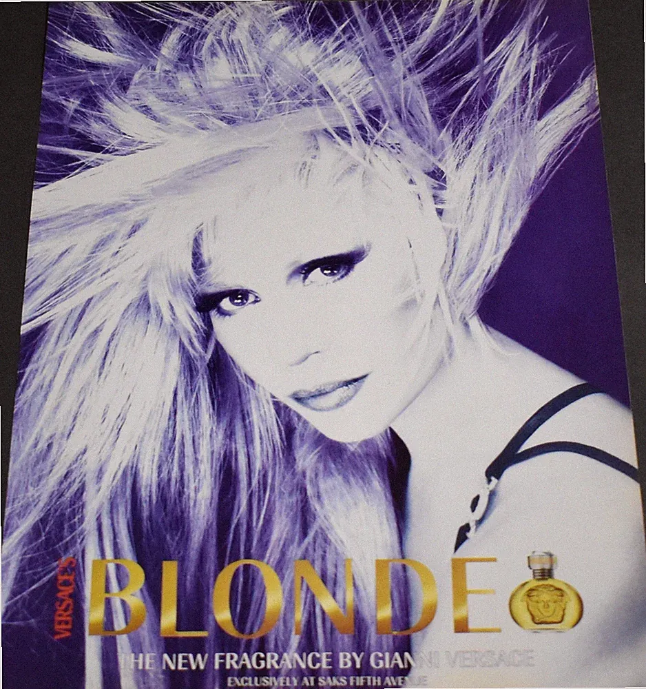 1996 Print Ad Sexy Fashion Hair Blonde Fragrance Versace Feminine Beauty Style L