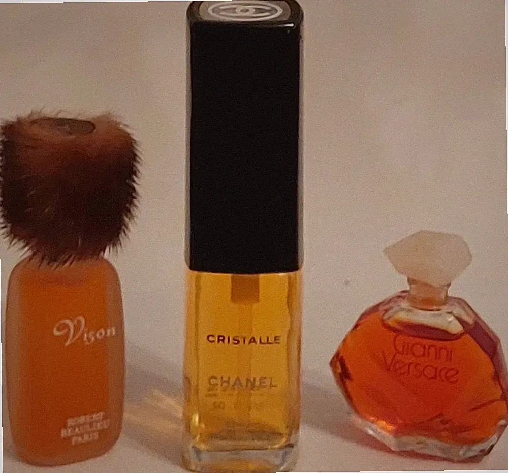3-PC Gianni Versace Perfumes & Vison MINIS & Cristalle Fragance Spray 15 ML