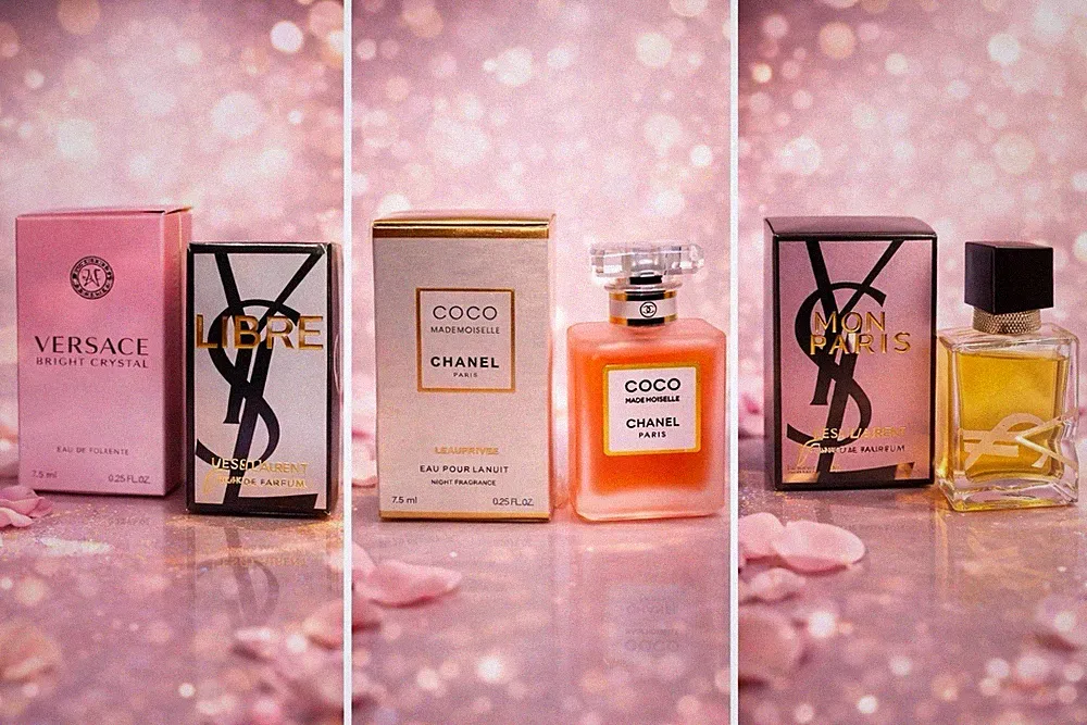 Luxury Designer Mini Perfume Set – Versace, YSL Libre, Chanel & Mon Paris ✨