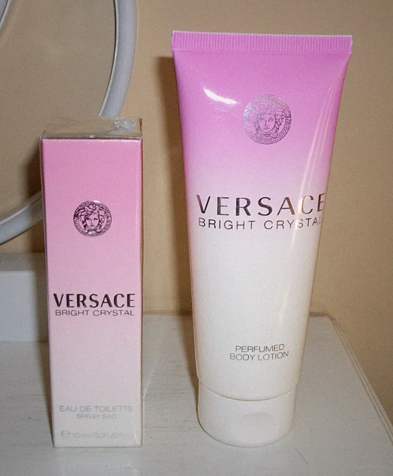 Versace Bright Crystal 0.3 oz EDT Spray & 3.4 oz Perfumed Body Lotion for Women