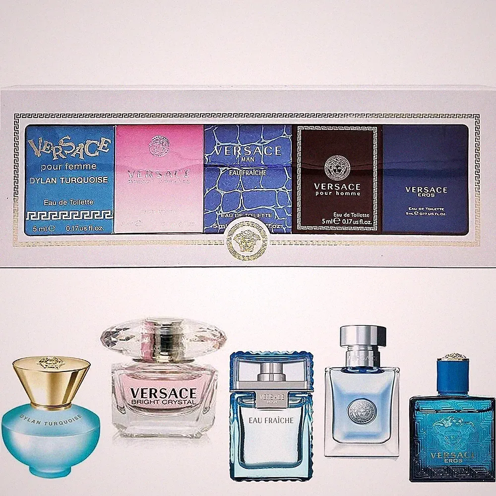 Versace Designer Perfumes for Women and Men Mini Splash Perfume Gift Set