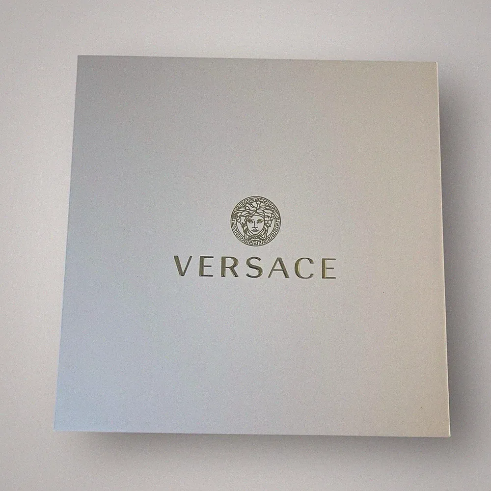 Versace Parfums Square Empty Gift Box Container White 7.5"x7.5"x3"