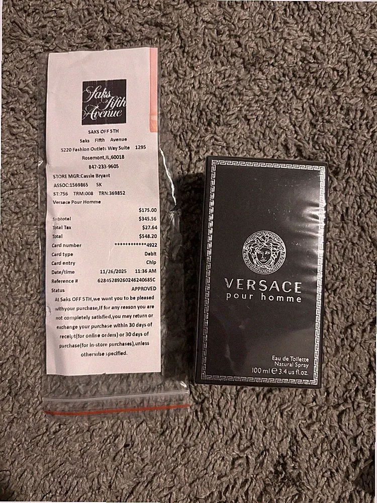 Versace Pour Homme Eau de Toilette Spray 100 ml / 3.4 fl oz Men's Fragrance