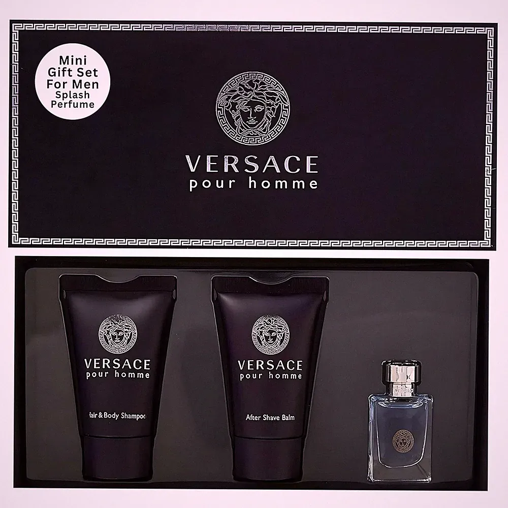 Versace Pour Homme Miniature Set ~ 3 Pieces (BN)