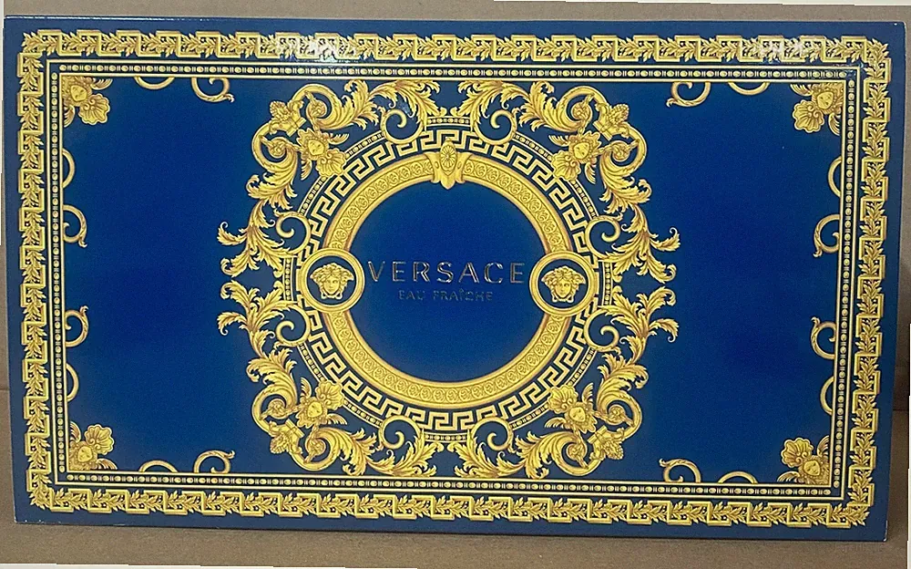 Versace Trousse Fragrance Gift Box, Eau de Parfum Spray 3.4 oz, Travel Spray .3