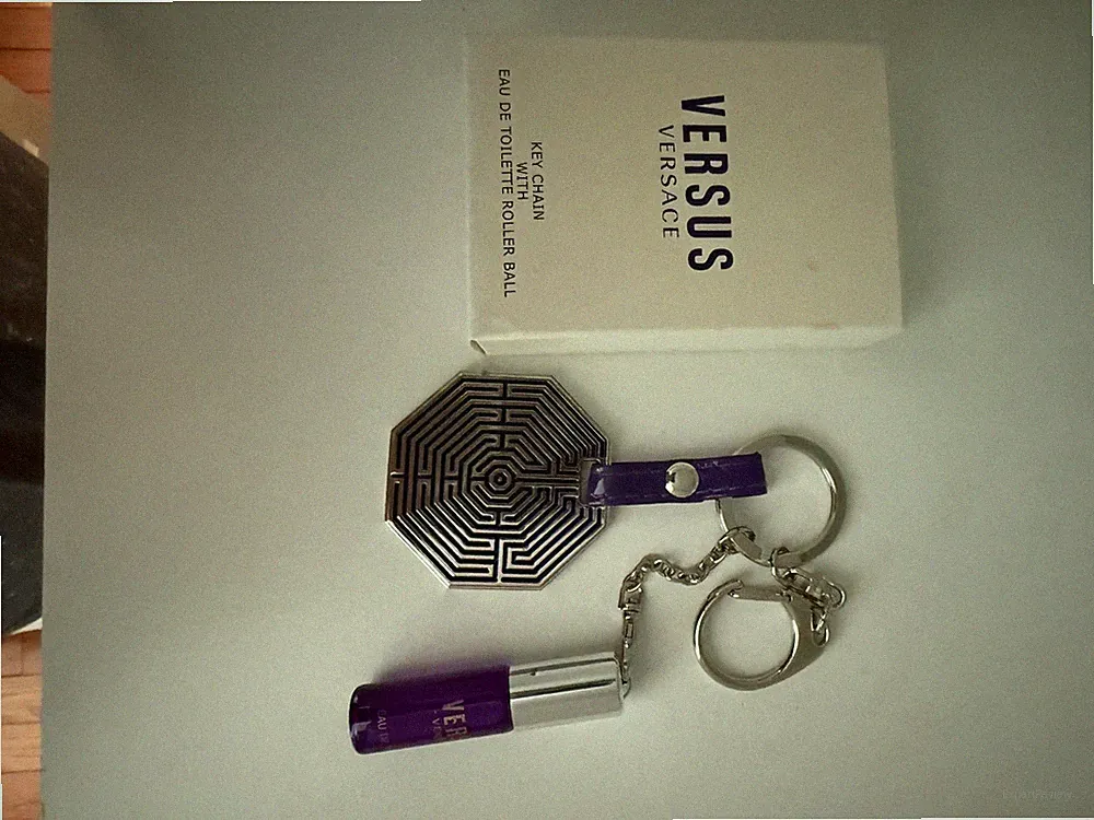 VERSACE Vintage KEY CHAIN-VERSUS-NEW With Versus Fragrance Vial Attached $48.99