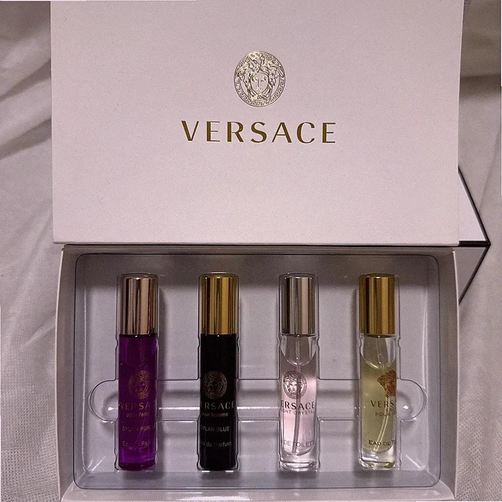 Versace women perfume 4 Piece gift set 5 ml x 4 Eros Crystal Dylan Blue Purple