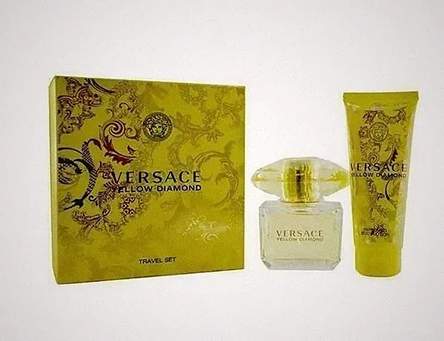 Versace Yellow Diamond 3.0 oz EDT spray womens perfume+ 3.4 Body Lotion NIB