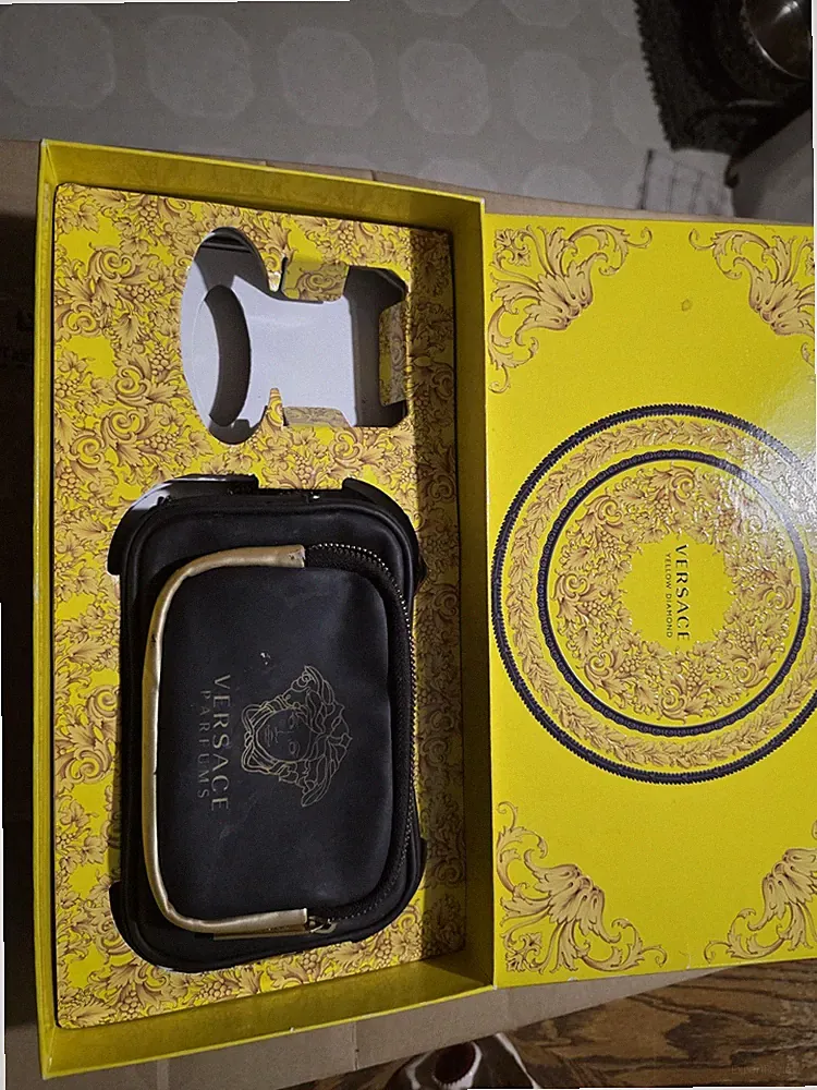 Versace Yellow Diamond Perfume Gift Set Perfume Not Included, with Black Purse